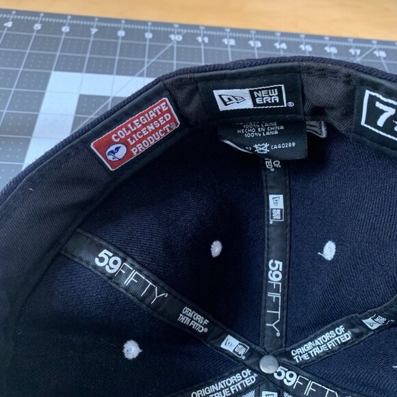 New Era Hat Mens 7 1/4 Cal State Fullerton Titans Cap Blue Fitted Wool College - Picture 7 of 10